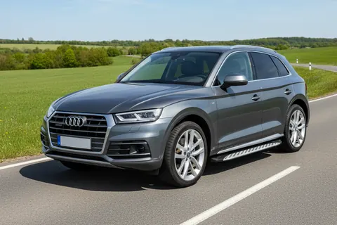 Бокові пороги Shining V1 (2 шт., Алюміній) для Ауди Q5 2017-2025 рр — Audi Q5 2017-2025 гг. DianaParts