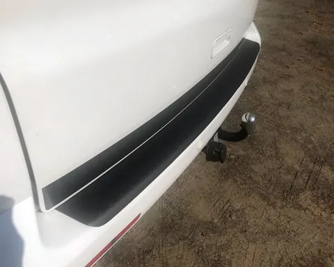 Накладка на задній бампер із загином (ABS-пластик) Матова для Volkswagen T5 Transporter 2003-2010 рр — Volkswagen T5 Transporter 2003-2010 гг. DianaParts