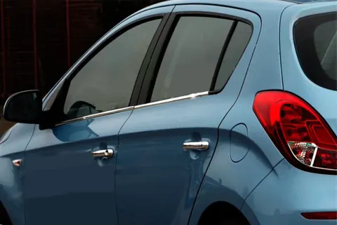 Нижні молдинги стекол (4 шт., Нерж) для Hyundai I-20 2012-2014 рр — Hyundai I-20 2012-2014 гг. DianaParts