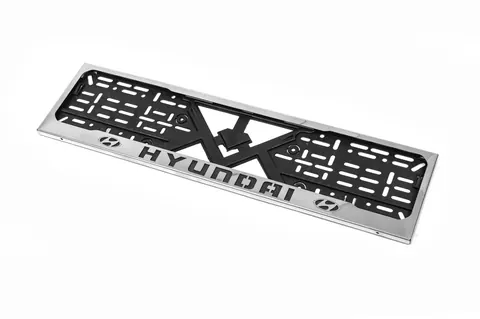 Рамка під номер хром Hyundai (1 шт, нержавіюча сталь) для Hyundai — Hyundai DianaParts