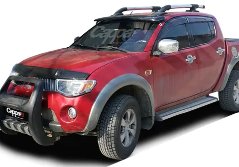 Козирьок на лобове скло (чорний, на рамі) для Mitsubishi L200 2006-2015 рр — Mitsubishi L200 2006-2015 гг. DianaParts