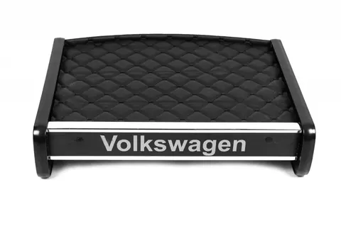 Полиця на панель (Чорна з чорною ниткою) для Volkswagen T5 Transporter 2003-2010 рр — Volkswagen T5 Transporter 2003-2010 гг. DianaParts