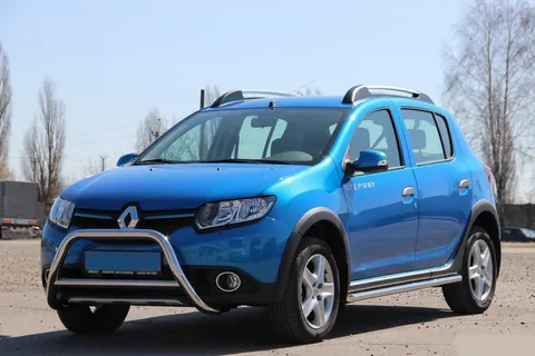 Передня дуга WT006 (нерж.) для Renault Sandero 2013-2022 рр — Renault Sandero 2013-2022 гг. DianaParts