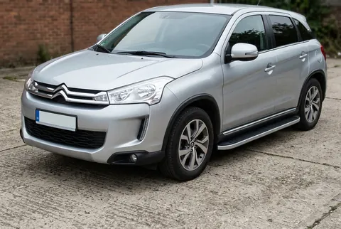 Бокові пороги Tayga (2 шт., алюміній) для Citroen C-4 Aircross 2012-2017 рр — Citroen C-4 Aircross 2012-2017 гг. DianaParts