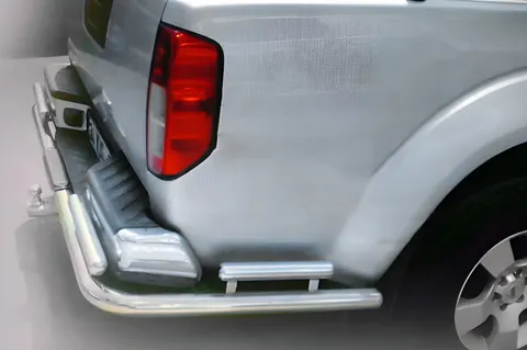 Задній захист AK003-Special (нерж) для Nissan Navara 2006-2015 рр — Nissan Navara 2006-2015 гг. DianaParts