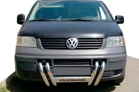 Кенгурятник ST006-04 ніздрі (нерж) для Volkswagen T5 Transporter 2003-2010 рр — Volkswagen T5 Transporter 2003-2010 гг. DianaParts