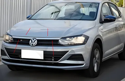 Накладка на решітку (верхня, нерж) для Volkswagen Polo 2017- рр — Volkswagen Polo 2017- гг. DianaParts