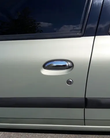 Накладки на ручки (нерж.) 2 шт, Carmos - Турецька сталь для Renault Symbol 1999-2008 рр — Renault Symbol 1999-2008 гг. DianaParts