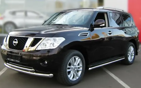Передній захист подвійний (нерж) для Nissan Pathfinder R51 2005-2014 рр — Nissan Pathfinder R51 2005-2014 гг. DianaParts