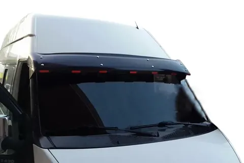 Козирьок на лобове скло (чорний глянець, 5мм) для Ford Transit 2000-2014 рр — Ford Transit 2000–2014 гг. DianaParts
