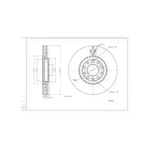 Диск гальмівний Alfa Romeo 159 передній (d305x28mm) HART — Гальмівна система DianaParts