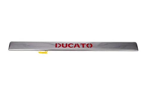 Планка над номером LED (нерж.) Червона підсвітка для Fiat Ducato 2006-2025 рр — Fiat Ducato 2006-2025 гг. DianaParts