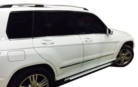 Бокові пороги Allmond Grey (2 шт, алюміній) для Mercedes GLK сlass X204 2008-2015 рр — Mercedes GLK сlass X204 2008-2015 гг. DianaParts