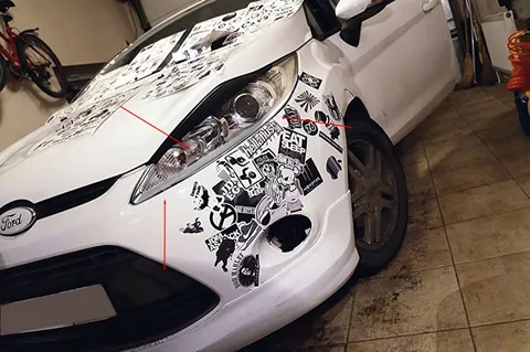 Накладки на фари (2 шт, пласт) для Ford Fiesta 2008-2017 рр — Ford Fiesta 2008-2017 гг. DianaParts