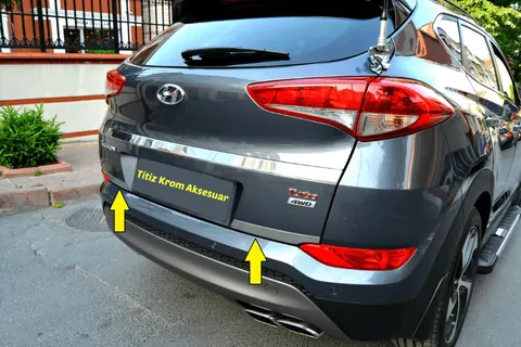 Накладка на кант багажника (2 частини, нерж) для Hyundai Tucson TL 2016-2021 рр — Hyundai Tucson TL 2016-2021 гг. DianaParts