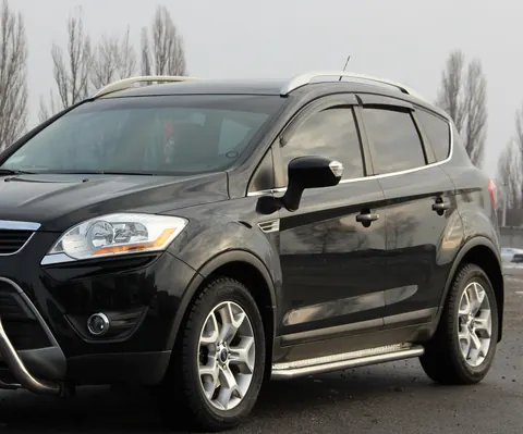 Бокові пороги Premium (2 шт., нерж) 60 мм для Ford Kuga 2008-2013 рр — Ford Kuga 2008-2013 гг. DianaParts