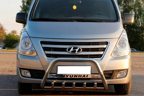 Кенгурятник WT004 (нерж) для Hyundai H300, H1, Starex 2008-2020 рр — Hyundai H300, H1, Starex 2008-2020 гг. DianaParts
