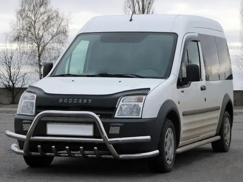 Кенгурятник з подвійними вусами WT003-Plus-2 (нерж.) для Ford Connect 2010-2013 рр — Ford Connect 2010-2013 гг. DianaParts