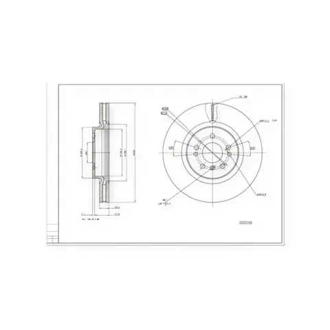 Диск гальмівний Mercedes-Benz M-Class W164 передній (d330x32mm) HART — Гальмівна система DianaParts