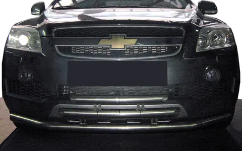 Передня потрійний захист (нерж.) для Chevrolet Captiva 2006-2019 рр — Chevrolet Captiva 2006-2019 гг. DianaParts