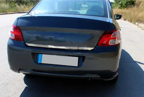 Накладки на кромка багажника (нерж.) OmsaLine - Італійська нержавійка для Peugeot 301 2012- рр — Peugeot 301 2012- гг. DianaParts