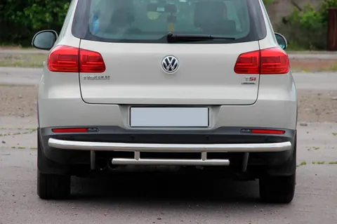Задній захист AK002-2 (нерж) для Volkswagen Tiguan 2007-2016 рр — Volkswagen Tiguan 2007-2016 гг. DianaParts