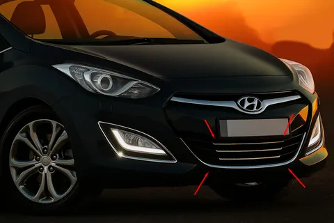 Накладки на нижню решітку і навколо STYLE (нерж) для Hyundai I-30 2012-2017 рр — Hyundai I-30 2012-2017 гг. DianaParts