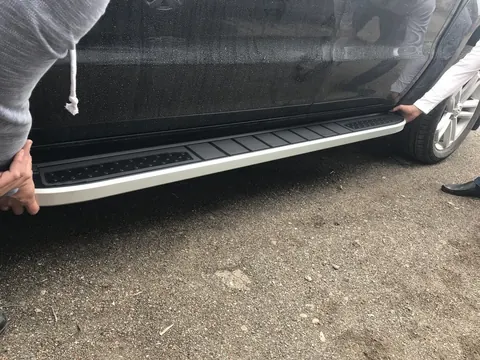 Бокові пороги Tayga V2 (2 шт., алюміній) для Volkswagen Amarok 2010-2022 рр — Volkswagen Amarok 2010-2022 гг. DianaParts