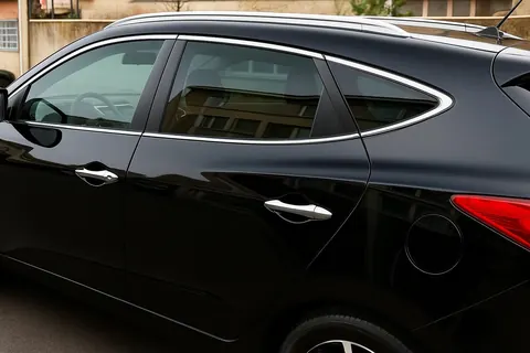 Комплект хром окантовки кругом вікон (10 шт, нерж.) для Hyundai IX-35 2010-2015 рр — Hyundai IX-35 2010-2015 гг. DianaParts