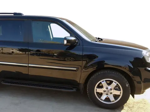 Бокові пороги Allmond Black (2 шт., алюміній) для Honda Pilot 2008-2015 рр — Honda Pilot 2008-2015 гг. DianaParts