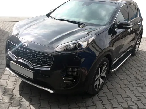 Бокові пороги BlackLine (2 шт., алюміній) для Kia Sportage 2015-2021 рр — Kia Sportage 2015-2021 гг. DianaParts