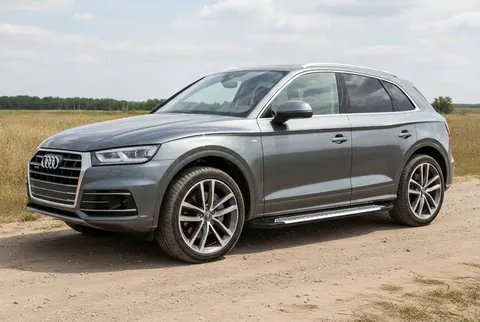 Бокові пороги Line (2 шт., Алюміній) для Ауди Q5 2017-2025 рр — Audi Q5 2017-2025 гг. DianaParts