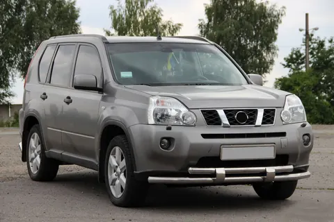 Передній захист ST015/2 (нерж) для Nissan X-trail T31 2007-2014 рр — Nissan X-trail T31 2007-2014 гг. DianaParts