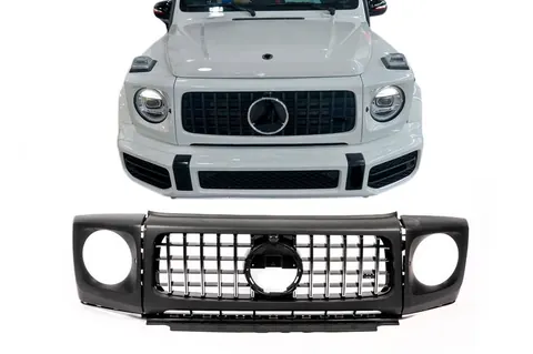 Решітка і накладки на фари G63 для Mercedes G сlass W463 2018-2024 рр — Mercedes G сlass W463 2018-2024 гг. DianaParts