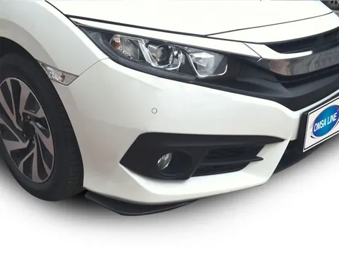 Флап накладки на передній бампер (2 шт, чорні) для Honda Civic Sedan X 2016-2021 рр — Honda Civic Sedan X 2016-2021 гг. DianaParts