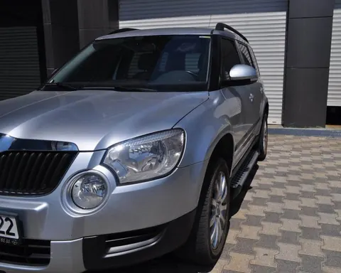 Бокові пороги Allmond Grey (2 шт., алюм) для Skoda Yeti 2009-2017 рр — Skoda Yeti 2009-2017 гг. DianaParts