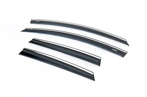 Вітровики з хром смужкою HB/SD (4 шт, Niken) для Opel Astra J 2009-2015 рр — Opel Astra J 2009-2015 гг. DianaParts