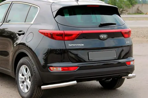 Задній захист куточки AK003 (нерж) для Kia Sportage 2015-2021 рр — Kia Sportage 2015-2021 гг. DianaParts