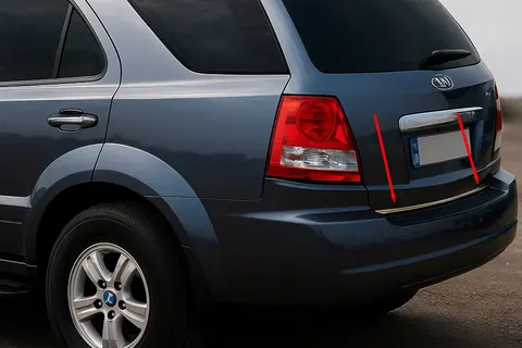 Кромка багажника (нерж.) Carmos - Турецька сталь для Kia Sorento I BL 2002-2009 рр — Kia Sorento I BL 2002-2009 гг. DianaParts