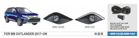 Противотуманки 2015-2021 (2 шт, галоген) для Mitsubishi Outlander рр — Mitsubishi Outlander 2012-2021 гг. DianaParts