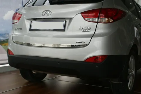 Кромка багажника (нерж.) Carmos - Турецька сталь для Hyundai IX-35 2010-2015 рр — Hyundai IX-35 2010-2015 гг. DianaParts