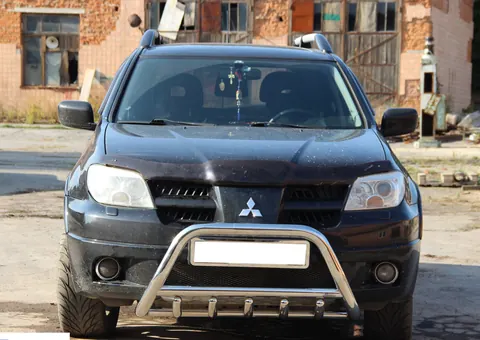 Кенгурятник WT003 (нерж) для Mitsubishi Outlander 2001-2006 рр — Mitsubishi Outlander 2001-2006 гг. DianaParts