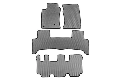 Килимки EVA (3 ряди, сірі) для Toyota Land Cruiser Prado 120 2002-2009 рр — Toyota Land Cruiser Prado 120 2002-2009 гг. DianaParts