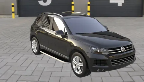 Бокові пороги Tayga Grey (2 шт., алюміній) для Volkswagen Touareg 2010-2018 рр — Volkswagen Touareg 2010-2018 гг. DianaParts