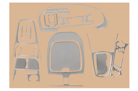 Накладки на панель 00-03 (алюміній) для Nissan Almera N16 2000-2006 рр — Nissan Almera N16 2000-2006 гг. DianaParts