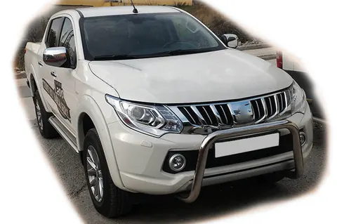 Кенгурятник WT005 (нерж) для Mitsubishi L200 2015-2024 рр — Mitsubishi L200 2015-2024 гг. DianaParts