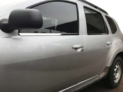 Молдинг скла (4 шт, нерж) OmsaLine - Італійська нержавійка для Dacia Duster 2008-2018 рр — Dacia Duster 2008-2018 гг. DianaParts