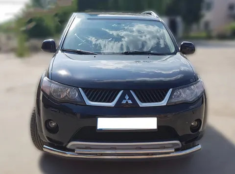 Передній захист ST014 (нерж.) d60/42 для Mitsubishi Outlander 2006-2012 рр — Mitsubishi Outlander 2006-2012 гг. DianaParts
