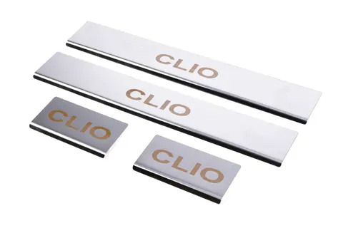 Накладки на пороги Carmos (4 шт, нерж.) для Renault Clio III 2005-2012 рр — Renault Clio III 2005-2012 гг. DianaParts