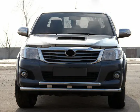 Передній захист ST014 (нерж.) для Toyota Hilux 2006-2015 рр — Toyota Hilux 2006-2015 гг. DianaParts
